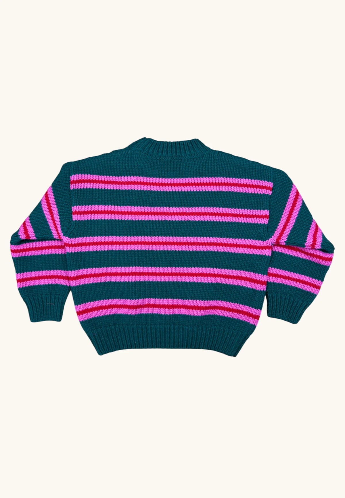 Club Tresor - Knit Heritage Sweater - Green/Pink