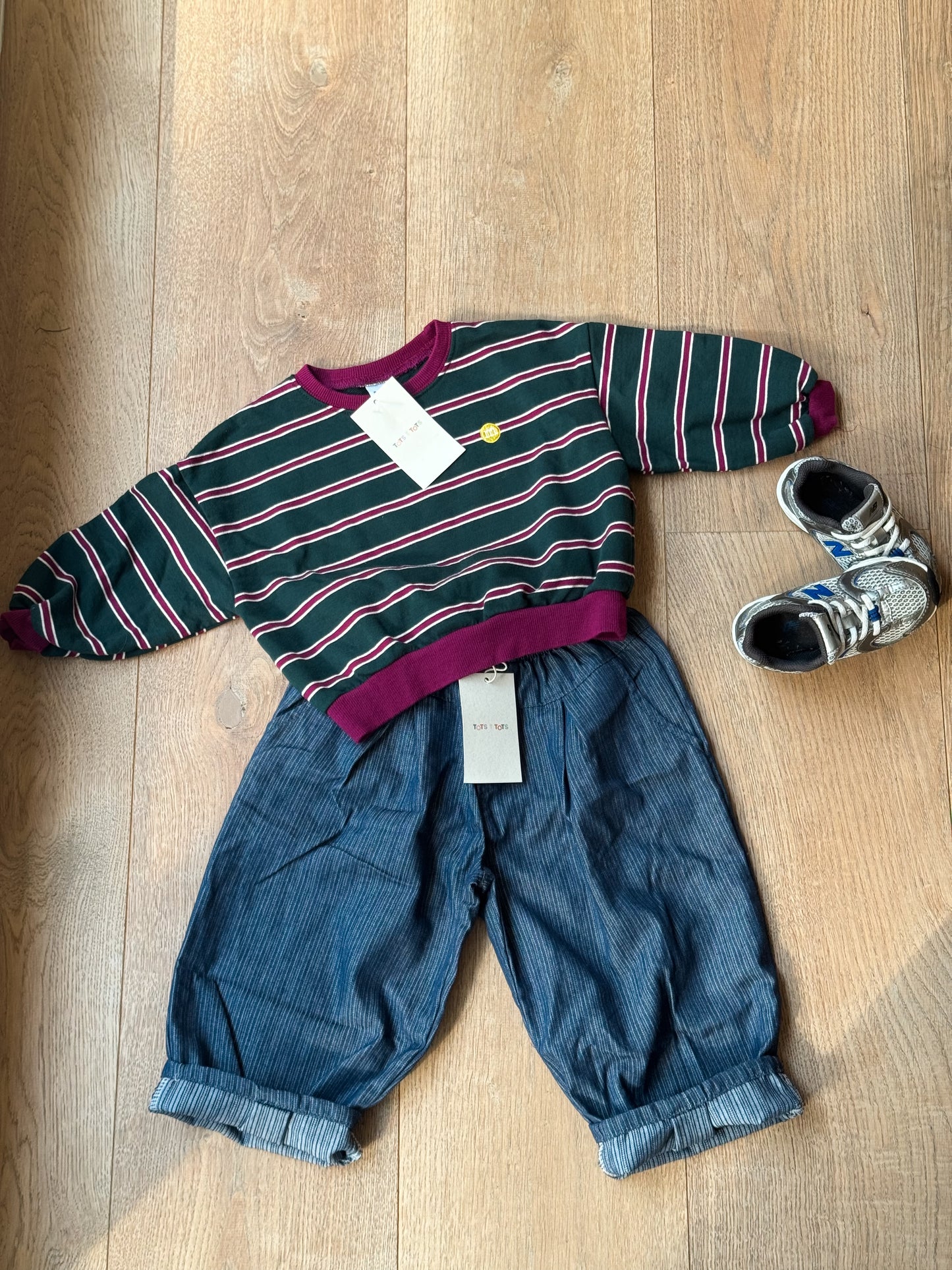 Pleated Denim Pants