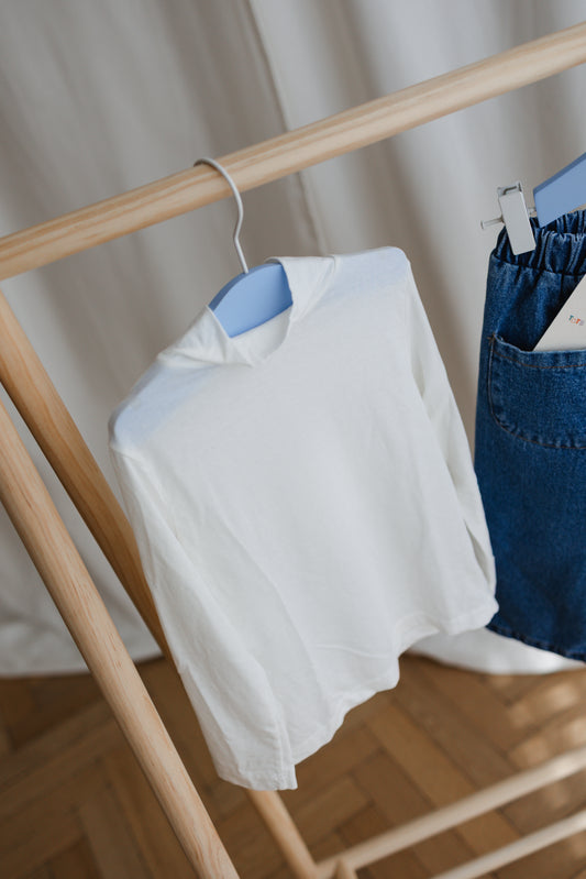 Chewy Mockneck Tee White
