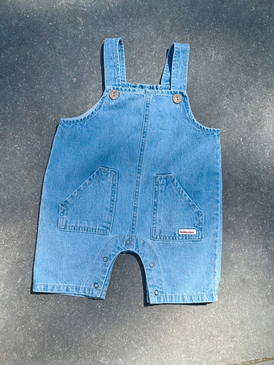 Denim short Salopette