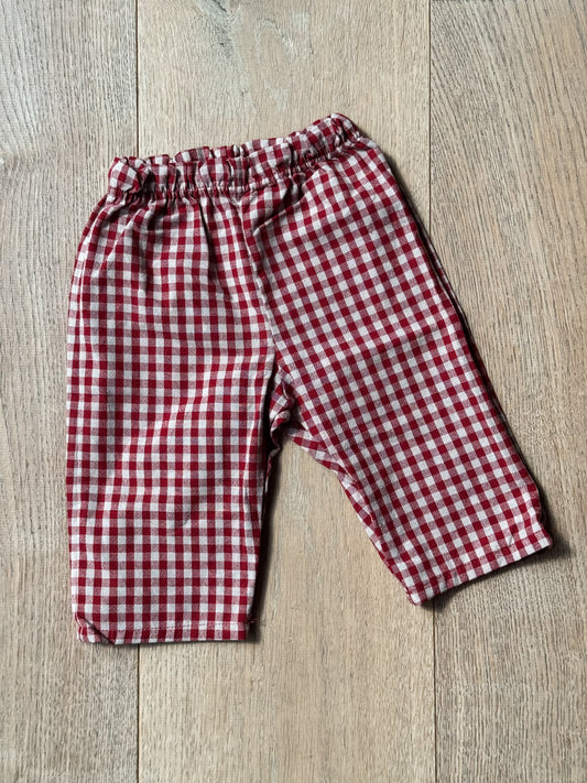 Check Pants Red