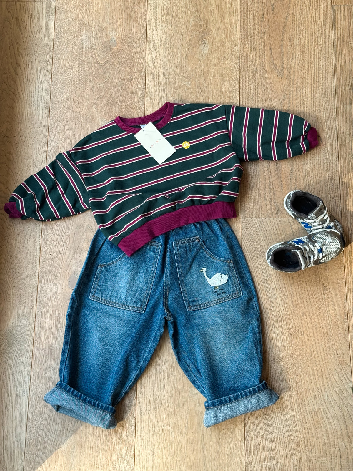 Green Stripe Sweatshirt