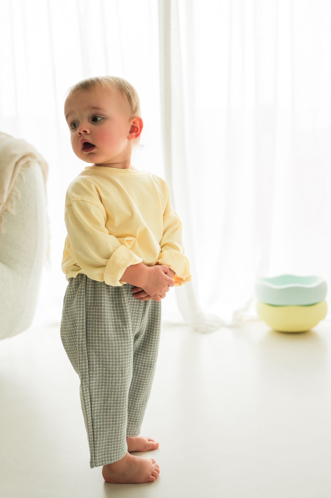 Blue Check Pants Mini