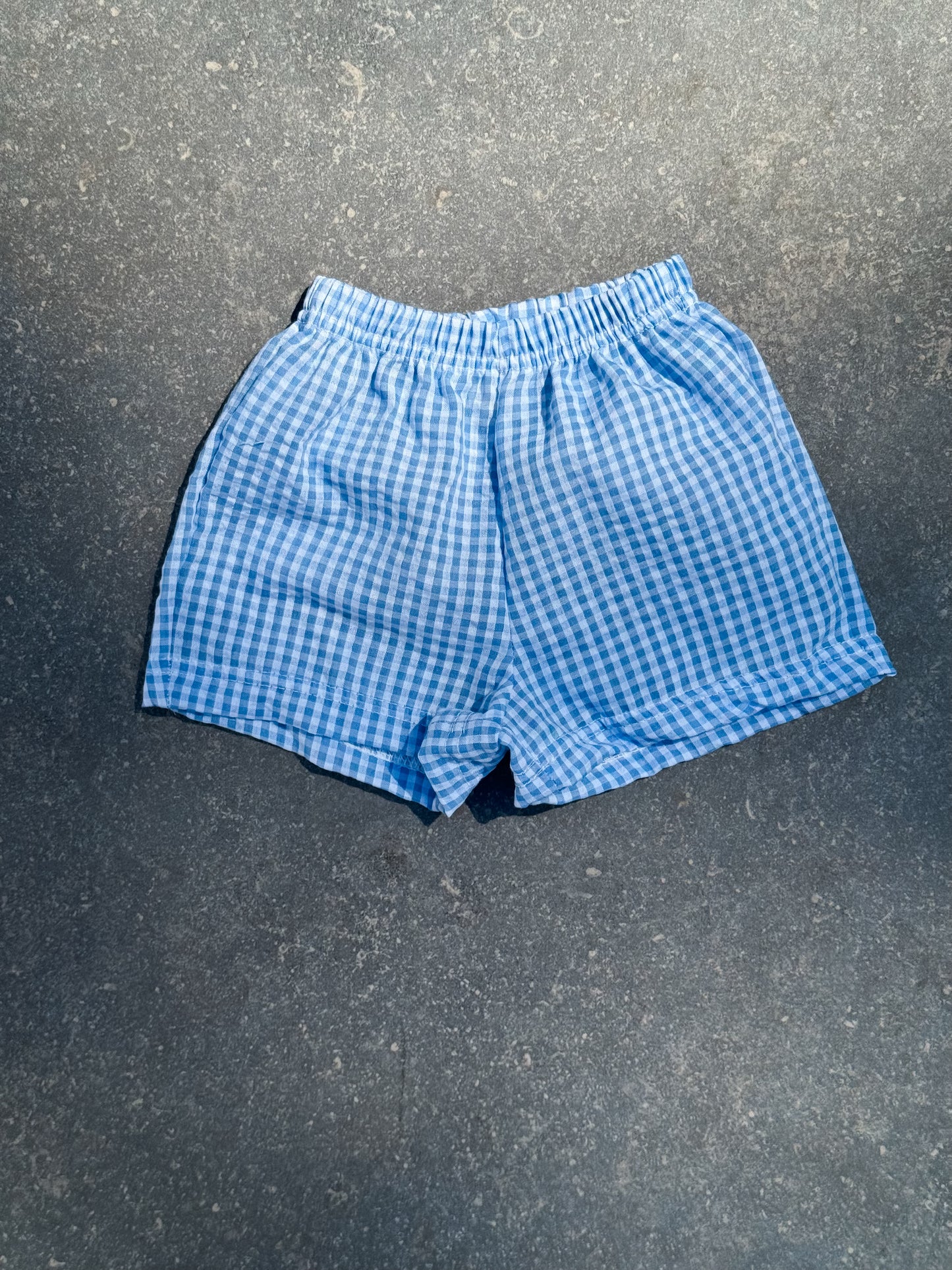 Vichy Shorts - Sky Blue