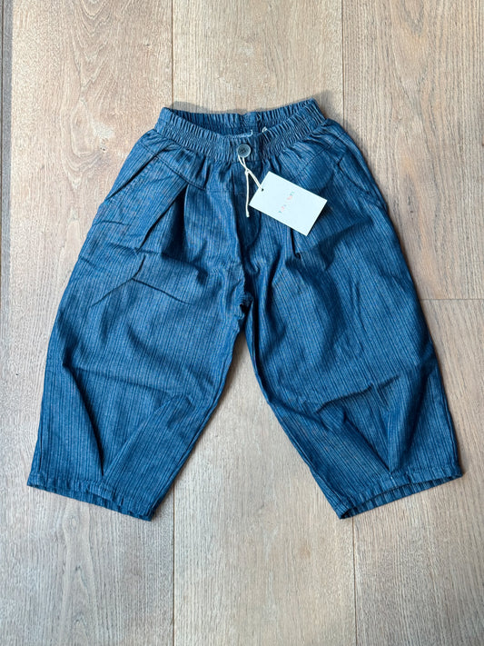 Pleated Denim Pants