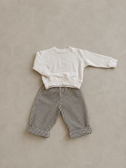 Spring Button Pants Check