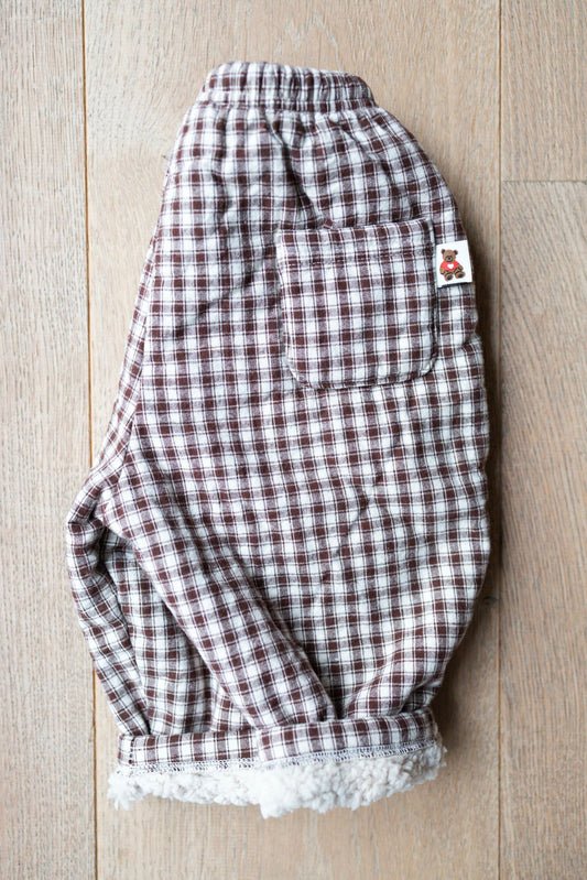 Bebe Teddy Check Pants