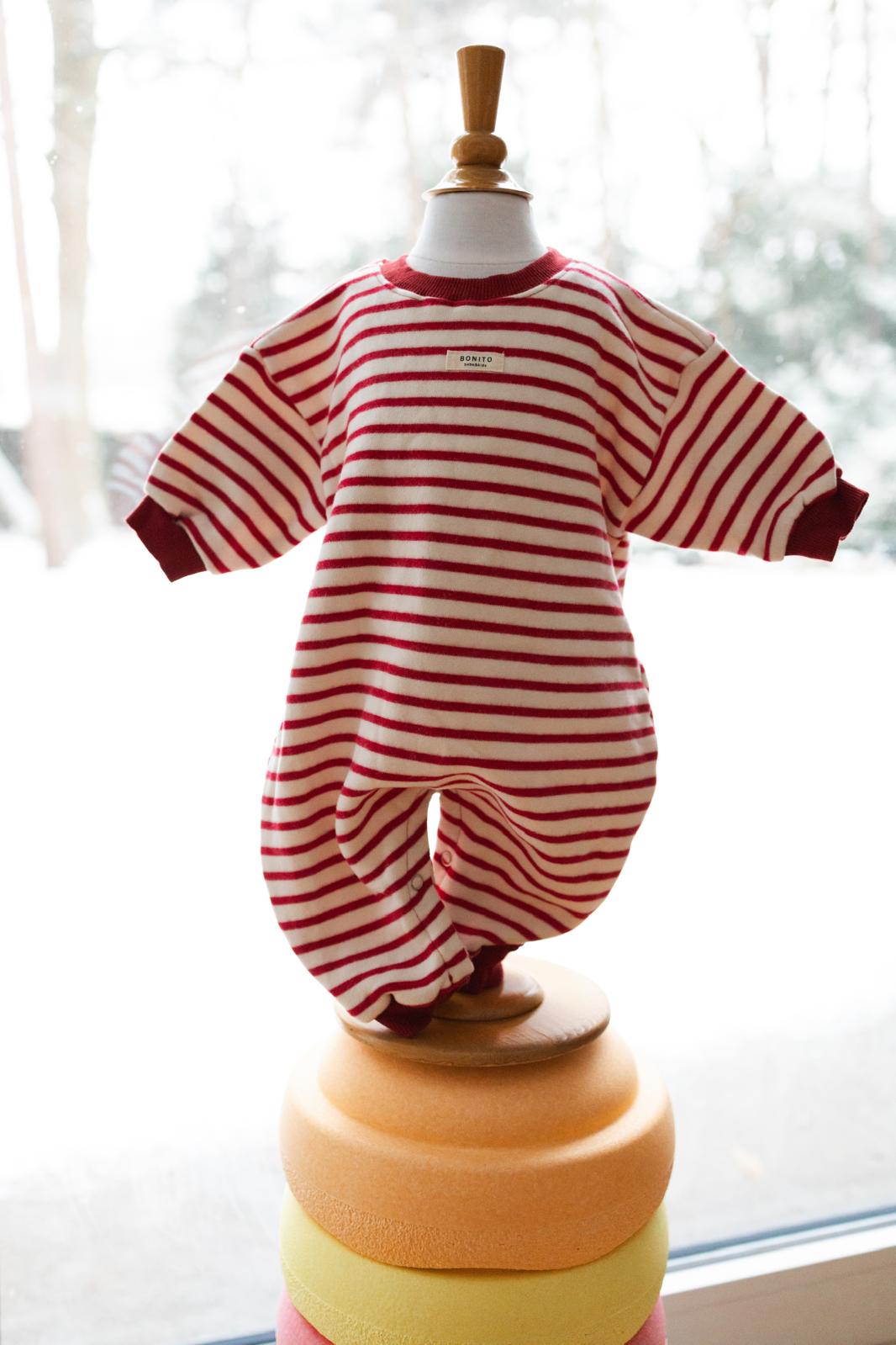 Red Baby Stripe Suit